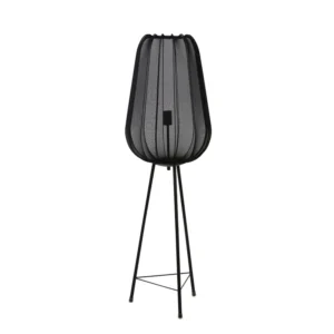 Light & Living - Vloerlamp PLUMERIA 132cm - zwart