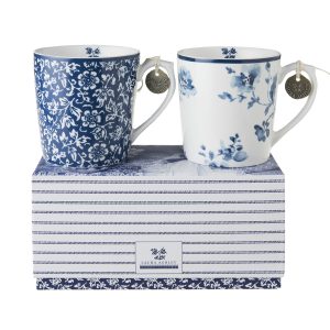 Laura Ashley  Blueprint SET/2 MUGS IN GIFTBOX