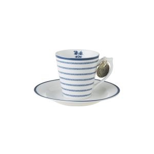 Laura Ashley ESPRESSO CUP & SAUCER CANDY STRIPE