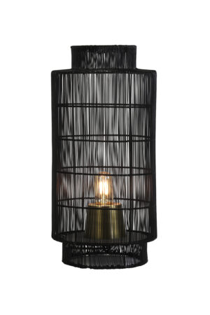 Light & Living Tafellamp lantaarn Ø24x52 cm GRUARO draad zwart-antiek brons