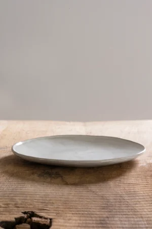 Organic Servies - bord LICHT GRIJS Ø 26,5 cm