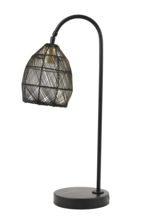 Light & Living - Tafellamp MEYA 60cm - Zwart/Goud
