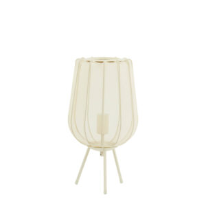 Light & Living - Tafellamp PLUMERIA 45cm - zand/creme