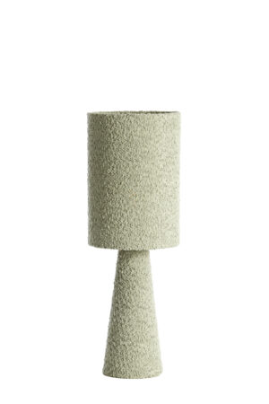 Light & Living - Tafellamp MICKY 58cm - Boucle Mint groen