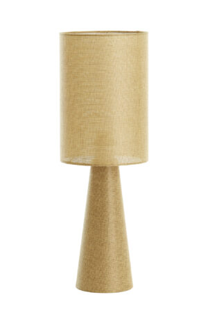 Light & Living - Tafellamp MICKY 58cm - Linnen Olijf groen