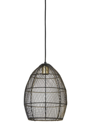 Light & Living - Hanglamp MEYA zwart/goud - 4 maten