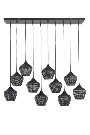 Light & Living - 10-lichts Hanglamp ALVARO 120cm - Zwart