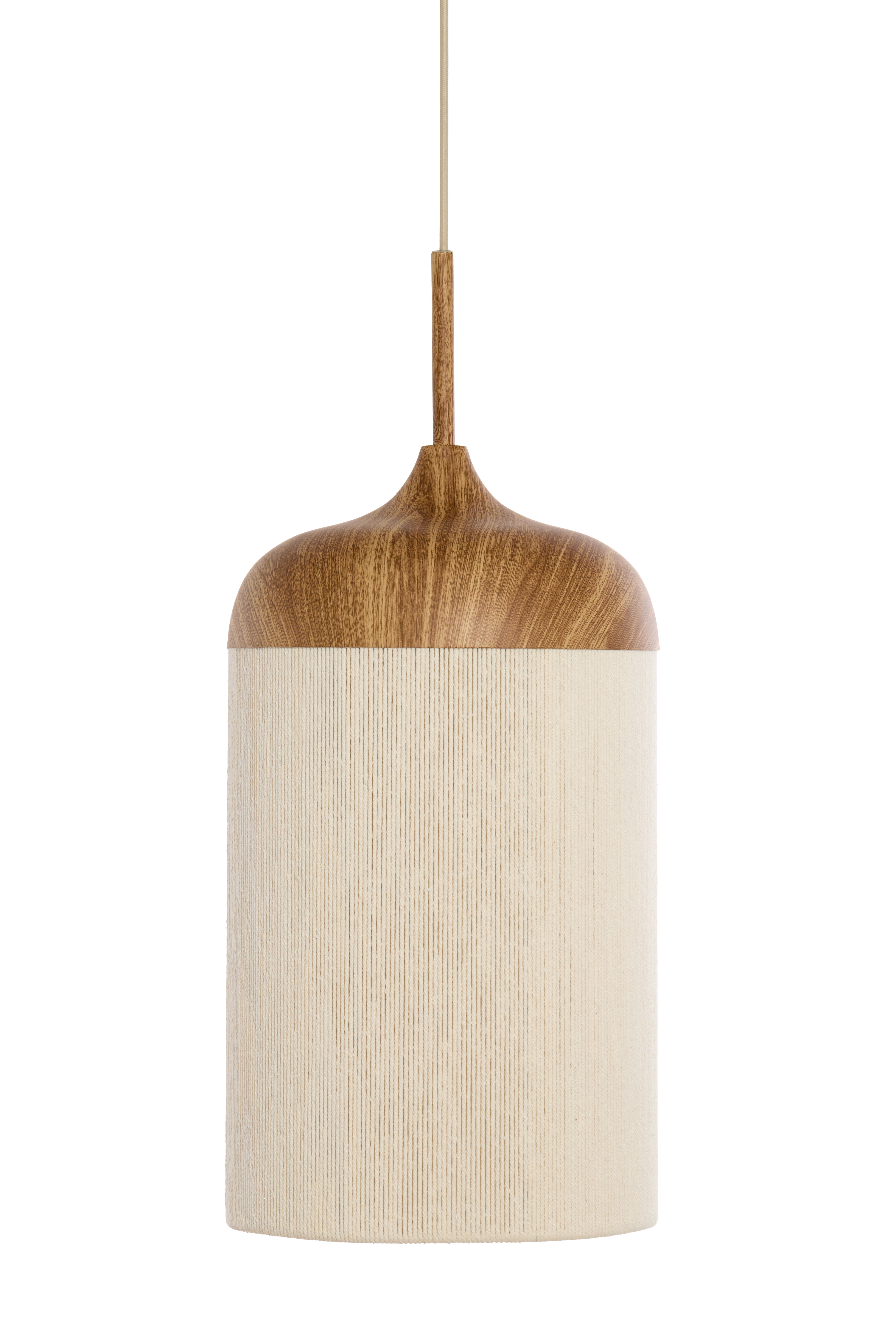 Light & Living - hanglamp DANIA 41,5cm - creme/houtlook