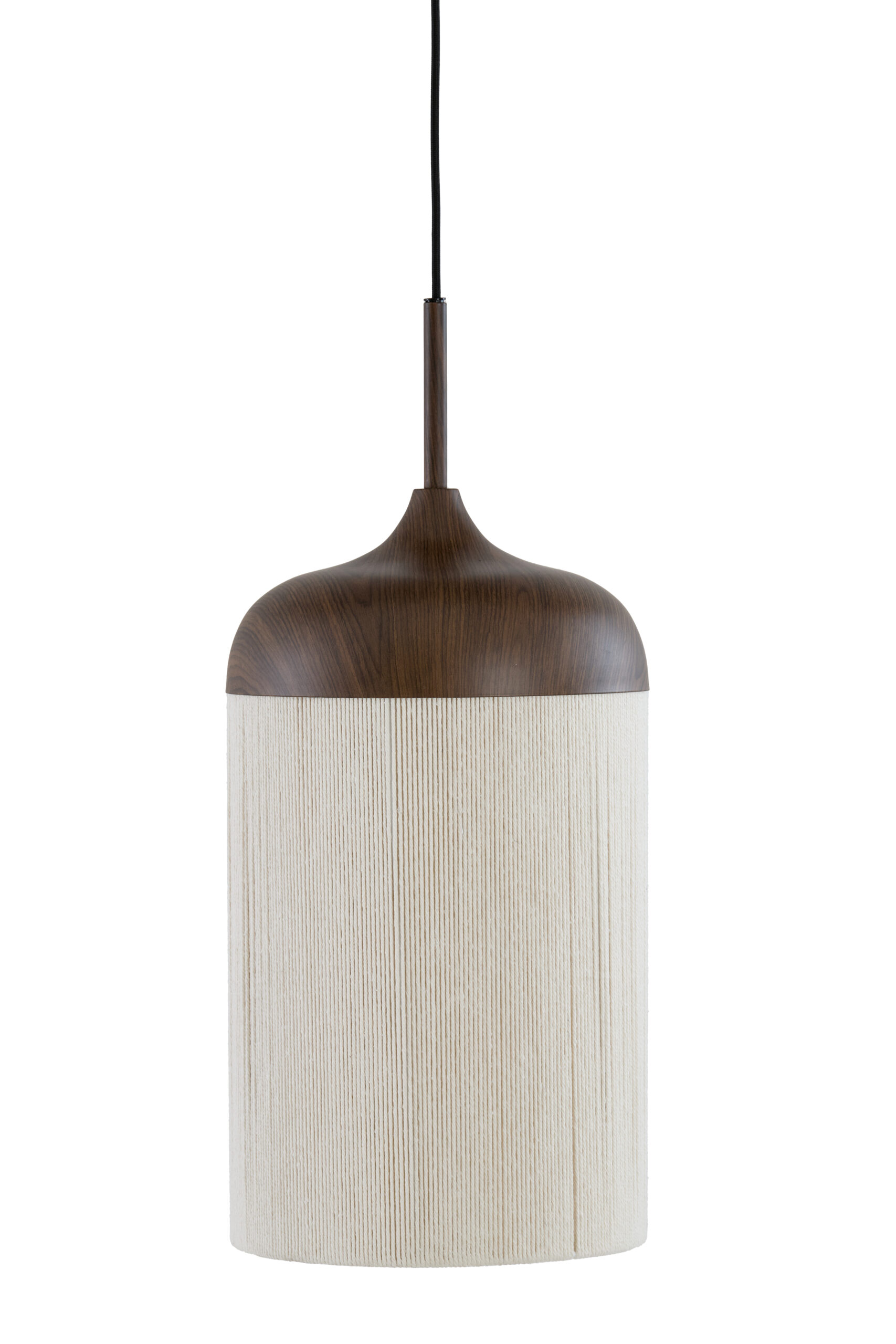 Light & Living - hanglamp DANIA 52cm - creme/houtlook donker