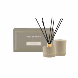 TED SPARKS Candle & Diffuser Gift Set/ Kaars + Geurstokjes set - Tonka & Pepper