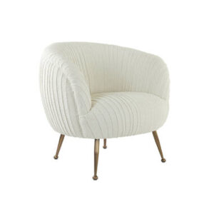 Stoel 78x60x75 cm TILTON bouclé crème+brons