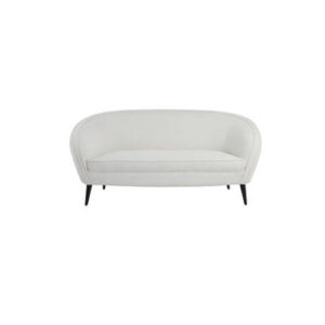 Bank 160x72x79 cm ALMOND bouclé crème-hout zwart