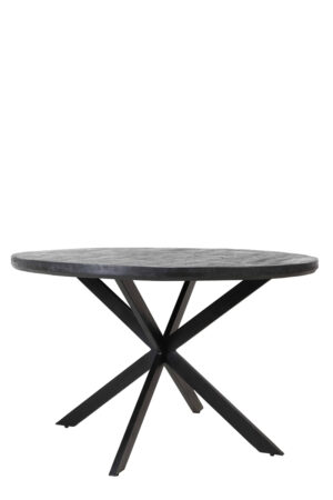 6765812 - Eettafel Ø140x76 cm YELLOV hout zwart