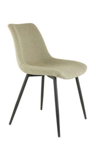 6772282 - Eetkamerstoel 58,5x47,5x82,5 cm KATE bouclé zand-zwart