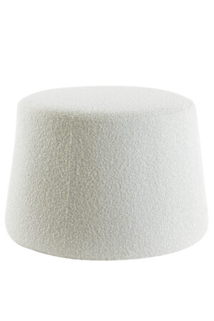 6851713 - Poef Ø59x38 cm LAURYN bouclé crème