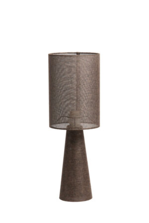 Light & Living - Tafellamp MICKY 58cm - Linnen Bruin