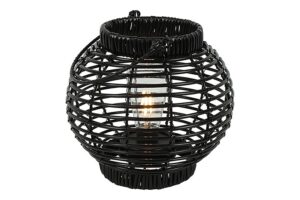 Windlicht convex LED ro Sabine S zwart