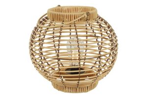 Windlicht convex LED Sabine M licht bruin