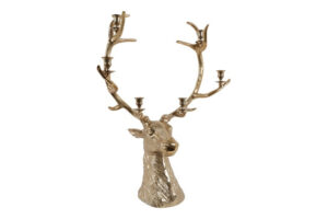 Kandelaar Hert Zev XL goud 86cm
