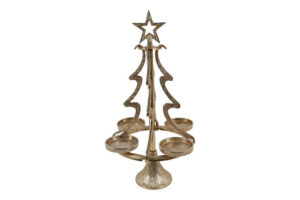Kandelaar Kerstboom x4 M goud 56cm