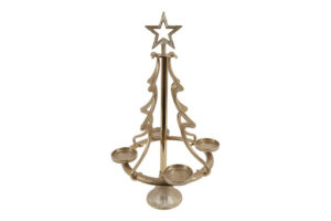 Kandelaar Kerstboom x4 L goud 74cm