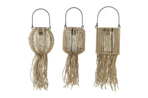 Solar Hang Joris, set 3 stuks naturel