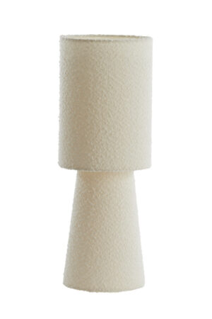 Light & Living - Tafellamp MICKY 58cm - Licht creme Bouclé