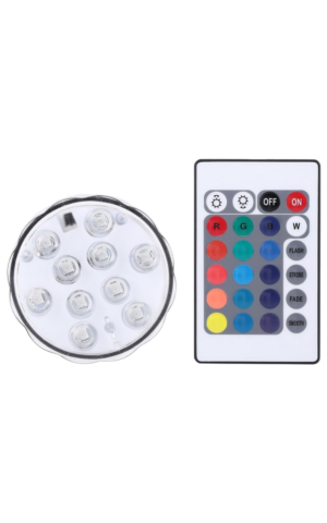 4 stuks, Rinse veelkleurig, LED Onderwater Lamp 10 lichts