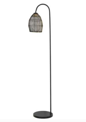 Vloerlamp 34x30,5x172 cm MEYA mat zwart+goud Artikelnummer: 1859712