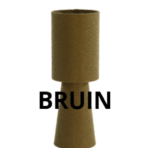 Light & Living - Tafellamp MICKY 58cm - Bouclé Bruin