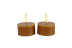 Theelicht rustiek Ø4CM LED Lyon set van 2 amber/oranje
