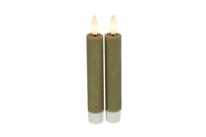 Dinerkaars rustiek LED Lyon S set van 2 - beige/taupe