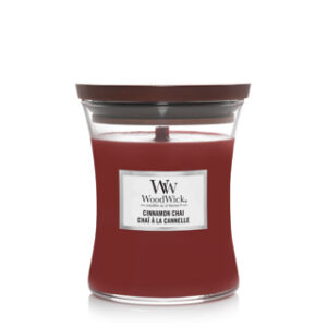 Woodwick Medium geurkaars Cinnamon Chai