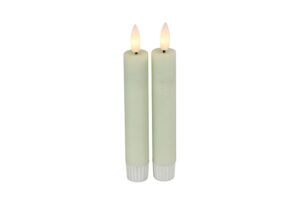 Dinerkaars rustiek LED Lyon S set van 2 - creme