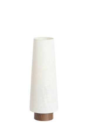 Light & Living - Tafellamp HOWIE 52,5cm - wit/houtlook
