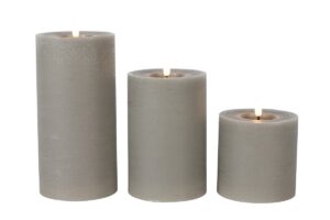 Stompkaars rustiek Ø10CM LED Lyon grijs - 3 maten