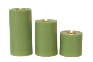 Stompkaars rustiek Ø10CM LED Lyon groen - 3 maten