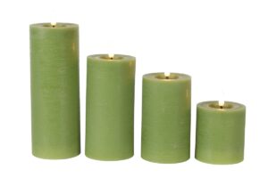 Stompkaars rustiek Ø7,5CM LED Lyon groen - 4 maten