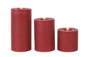 Stompkaars rustiek Ø10CM LED Lyon rood - 3 maten