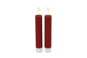 Dinerkaars rustiek LED Lyon S set van 2 - rood