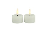 Theelicht rustiek Ø4CM LED Lyon set van 2 wit