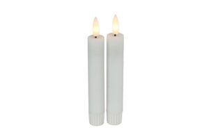 Dinerkaars rustiek LED Lyon S set van 2 - wit